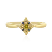 Anello in argento con Diamante Giallo I3