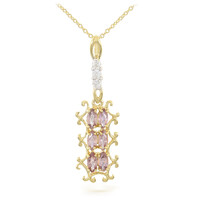 Collana in oro con Zaffiro Padparadscha (non riscaldato) (AMAYANI)