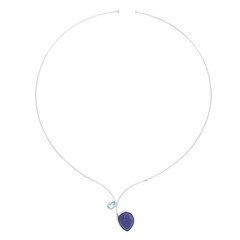 Collana girocollo in argento con Lapislazzuli