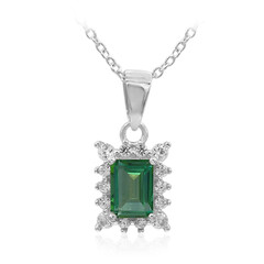 Collana in argento con Topazio Verde Farfalla