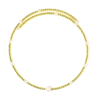 Collana rigida in acciaio con Ematite Dorata (Riya)