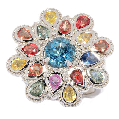 Anello in argento con Gemme (Dallas Prince Designs)