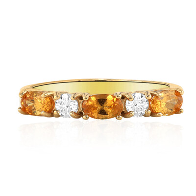 Anello in argento con Spessartina