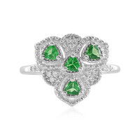 Anello in argento con Tsavorite della Tanzania