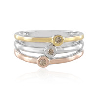 Anello in argento con Diamante Champagne I3