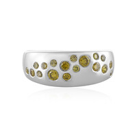 Anello in argento con Diamante Giallo I3