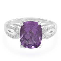 Anello in argento con Fluorite Spagnola Rosa
