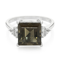 Anello in argento con Quarzo Fumè
