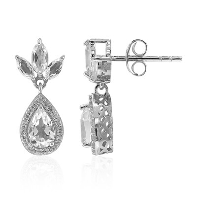 Orecchini in argento con Topazio Bianco