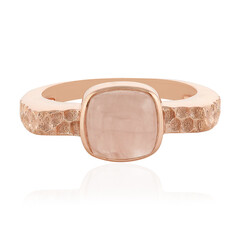 Anello in argento con Quarzo Rosa