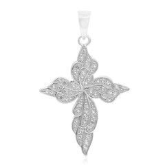 Ciondolo in argento con Topazio Bianco