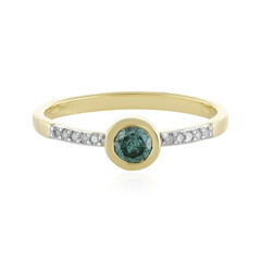 Anello in oro con Diamante Blu Cielo I4