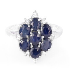 Anello in argento con Zaffiro Blu