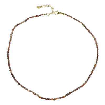 Collana in argento con Diamante Rosso