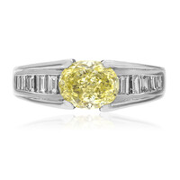 Anello in platino con Diamante Giallo SI2 (CIRARI)