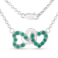 Collana in argento con Smeraldo Brasiliano