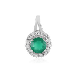 Ciondolo in argento con Onice Verde
