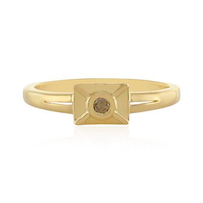 Anello in argento con Diamante Champagne I3