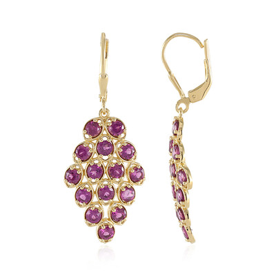 Orecchini in argento con Rodolite