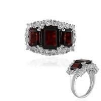 Anello in argento con Granato Mozambico