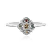 Anello in argento con Diamante Champagne I3