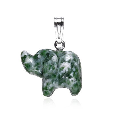 Ciondolo in argento con Serpentino