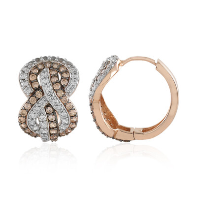 Orecchini in argento con Zircone Champagne