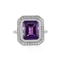 Anello in argento con Ametista Siberiana