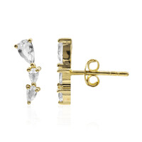 Orecchini in argento con Topazio Bianco
