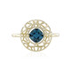 Anello in oro con Topazio Blu Londra (Ornaments by de Melo)