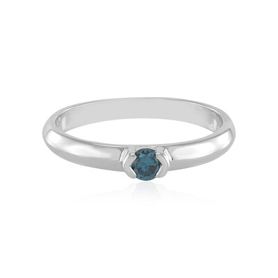 Anello in oro con Diamante Blu SI1