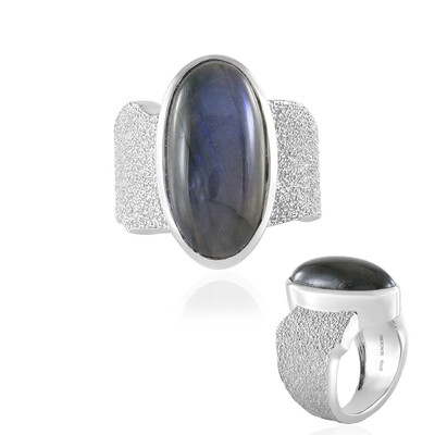 Anello in argento con Labradorite (MONOSONO COLLECTION)