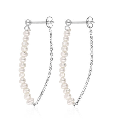 Orecchini in argento con Perla d'Acqua Dolce Bianca