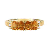 Anello in argento con Spessartina