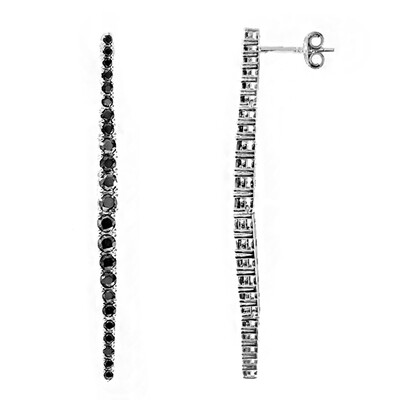 Orecchini in argento con Spinello Nero
