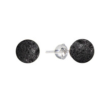 Orecchini in argento con Lava Nera