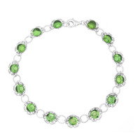 Bracciale in argento con Ambra Verde Colombiana