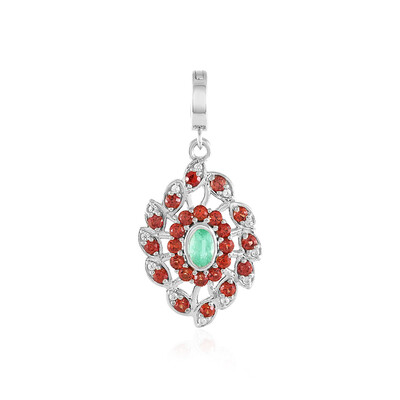 Ciondolo in argento con Smeraldo Russo