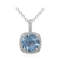 Collana in argento con Topazio Blu Cielo