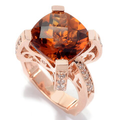 Anello in oro con Citrino Madeira (Dallas Prince Designs)