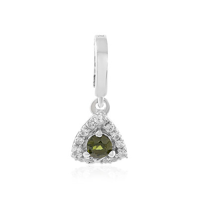 Ciondolo in argento con Zircone Ceylon Verde