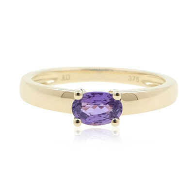 Anello in oro con Zaffiro Ceylon Porpora (non riscaldato)