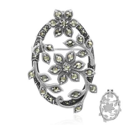 Spilla in argento con Marcassite