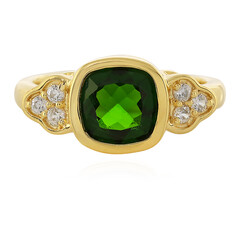 Anello in argento con Diopside Russo