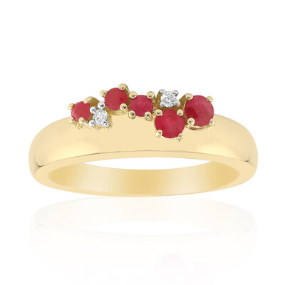 Anello in oro con Berillo Rosso