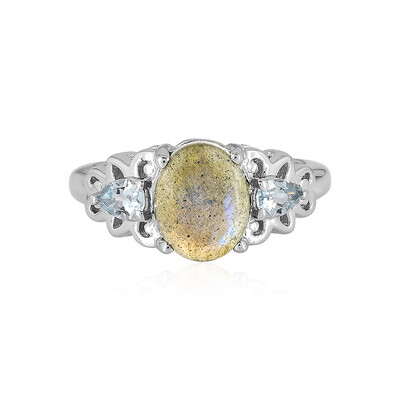 Anello in argento con Labradorite