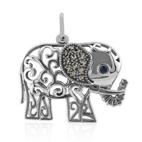 Ciondolo in argento con Zaffiro Blu