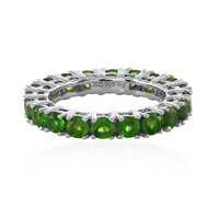 Anello in argento con Diopside Russo