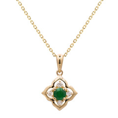 Collana in oro con Smeraldo Zambia AAA (CIRARI)