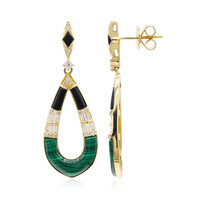 Orecchini in oro con Malachite (CIRARI)